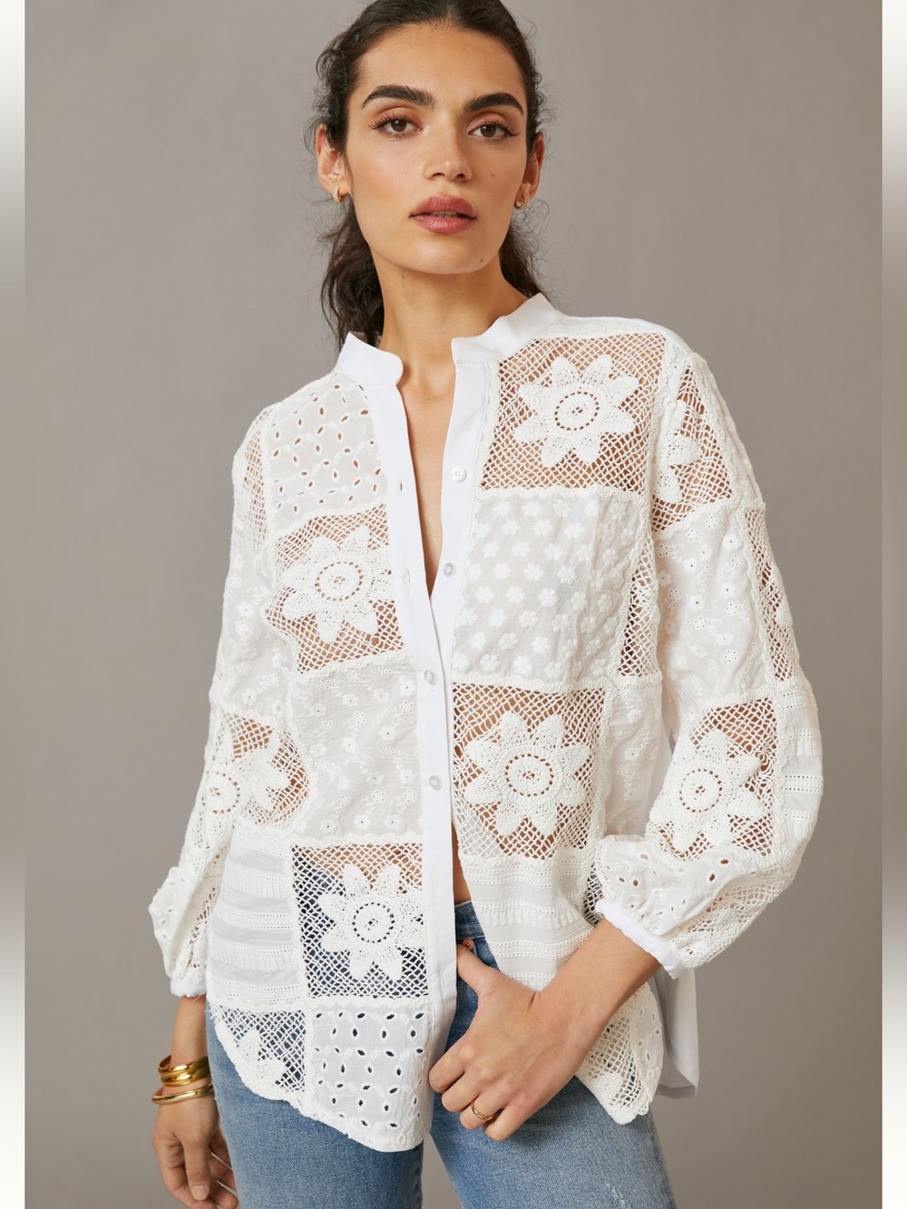 Kasia Floral Patchwork Buttondown